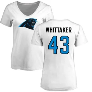 Fozzy Whittaker Women's Carolina Panthers Name & Number Logo Slim Fit T-Shirt - White