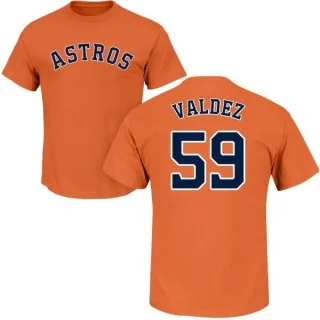 Framber Valdez Houston Astros Name & Number T-Shirt - Orange