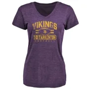 Fran Tarkenton Women's Minnesota Vikings Flanker Tri-Blend T-Shirt - Purple