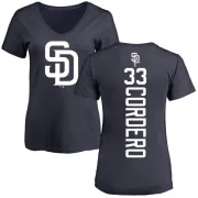 Franchy Cordero Women's San Diego Padres Backer Slim Fit T-Shirt - Navy