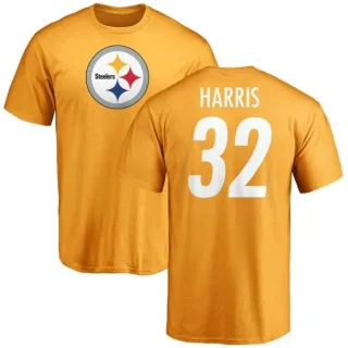 Franco Harris Pittsburgh Steelers Name & Number Logo T-Shirt - Gold