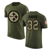 Franco Harris Pittsburgh Steelers Olive Salute to Service Legend T-Shirt