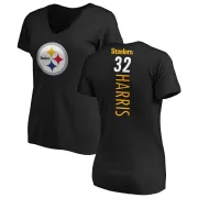 Franco Harris Women's Pittsburgh Steelers Backer Slim Fit T-Shirt - Black