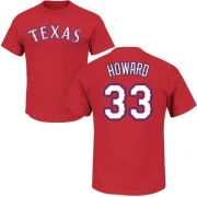 Frank Howard Texas Rangers Name & Number T-Shirt - Red