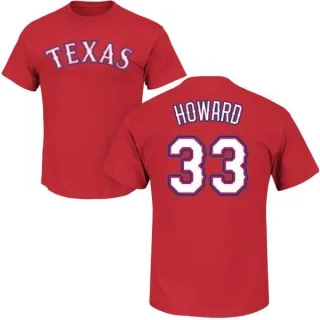 Frank Howard Texas Rangers Name & Number T-Shirt - Red