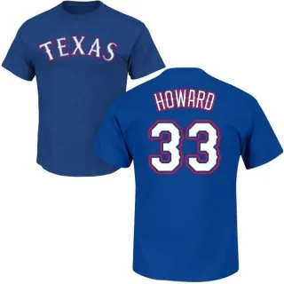 Frank Howard Texas Rangers Name & Number T-Shirt - Royal