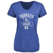 Frank Howard Women's Los Angeles Dodgers Base Runner Tri-Blend T-Shirt - Royal