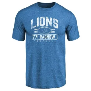 Frank Ragnow Detroit Lions Flanker Tri-Blend T-Shirt - Blue