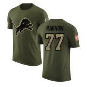 Frank Ragnow Detroit Lions Olive Salute to Service Legend T-Shirt