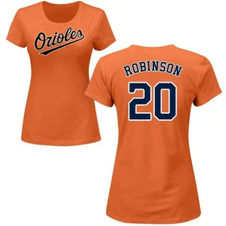 Frank Robinson Women's Baltimore Orioles Name & Number T-Shirt - Orange