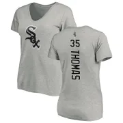 Frank Thomas Women's Chicago White Sox Backer Slim Fit T-Shirt - Ash