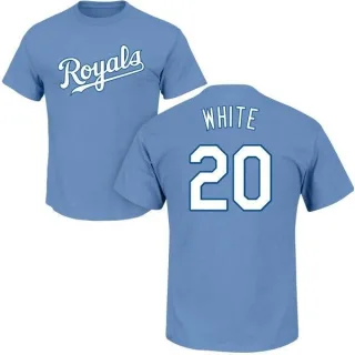 Frank White Kansas City Royals Name & Number T-Shirt - Light Blue