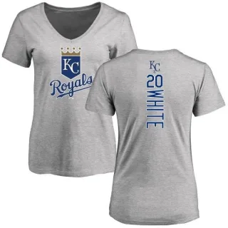 Frank White Women's Kansas City Royals Backer Slim Fit T-Shirt - Ash