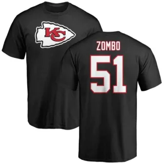 Frank Zombo Kansas City Chiefs Name & Number Logo T-Shirt - Black