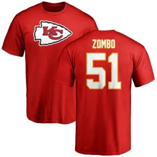 Frank Zombo Kansas City Chiefs Name & Number Logo T-Shirt - Red