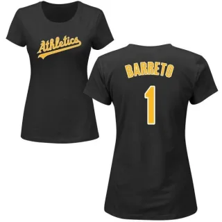 Franklin Barreto Women's Oakland Athletics Name & Number T-Shirt - Black