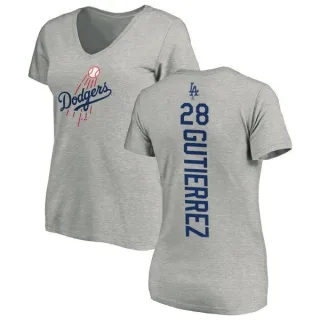 Franklin Gutierrez Women's Los Angeles Dodgers Backer Slim Fit T-Shirt - Ash