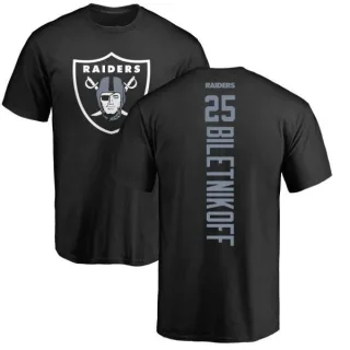 Fred Biletnikoff Oakland Raiders Backer T-Shirt - Black