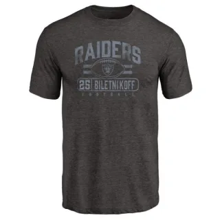 Fred Biletnikoff Oakland Raiders Flanker Tri-Blend T-Shirt - Black