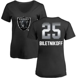 Fred Biletnikoff Women's Oakland Raiders Midnight Mascot T-Shirt - Black