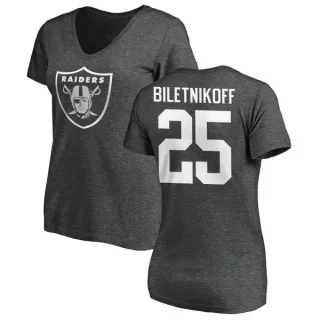 Fred Biletnikoff Women's Oakland Raiders One Color T-Shirt - Ash