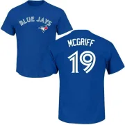 Fred Mcgriff Toronto Blue Jays Name & Number T-Shirt - Royal