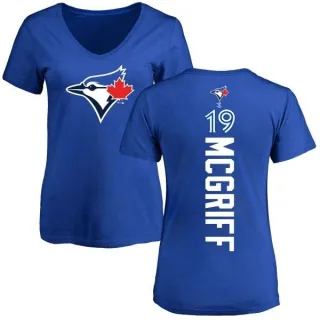 Fred Mcgriff Women's Toronto Blue Jays Backer Slim Fit T-Shirt - Royal