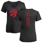 Fred VanVleet Women's Toronto Raptors Black One Color Backer Slim-Fit V-Neck T-Shirt