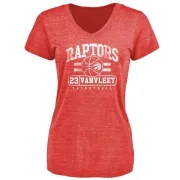 Fred VanVleet Women's Toronto Raptors Red Baseline Tri-Blend T-Shirt