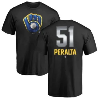 Freddy Peralta Milwaukee Brewers Midnight Mascot T-Shirt - Black