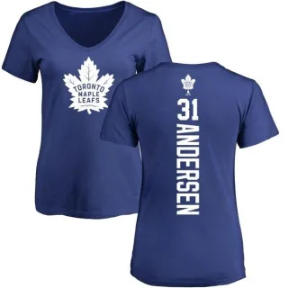 Frederik Andersen Women's Toronto Maple Leafs Backer T-Shirt - Blue