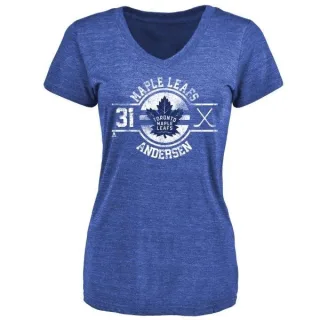 Frederik Andersen Women's Toronto Maple Leafs Insignia Tri-Blend T-Shirt - Royal