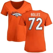 Garett Bolles Women's Denver Broncos Name & Number Logo Slim Fit T-Shirt - Orange