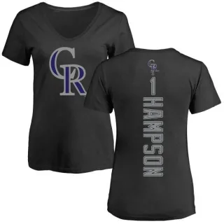 Garrett Hampson Women's Colorado Rockies Backer Slim Fit T-Shirt - Black