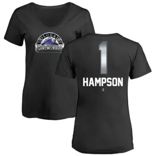 Garrett Hampson Women's Colorado Rockies Midnight Mascot V-Neck T-Shirt - Black