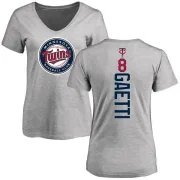 Gary Gaetti Women's Minnesota Twins Backer Slim Fit T-Shirt - Ash