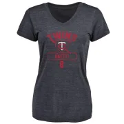 Gary Gaetti Women's Minnesota Twins Base Runner Tri-Blend T-Shirt - Navy