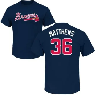 Gary Matthews Atlanta Braves Name & Number T-Shirt - Navy