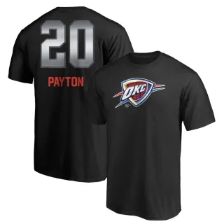 Gary Payton Oklahoma City Thunder Black Midnight Mascot T-Shirt