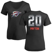 Gary Payton Women's Oklahoma City Thunder Black Midnight Mascot T-Shirt