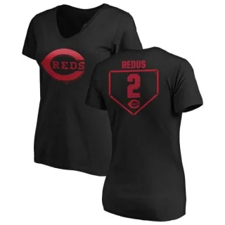 Gary Redus Women's Cincinnati Reds RBI Slim Fit V-Neck T-Shirt - Black