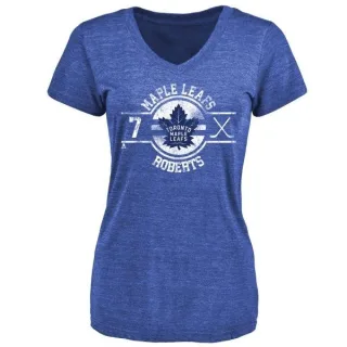 Gary Roberts Women's Toronto Maple Leafs Insignia Tri-Blend T-Shirt - Royal