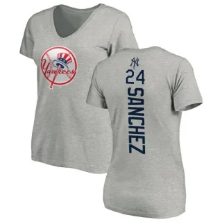 Gary Sanchez Women's New York Yankees Backer Slim Fit T-Shirt - Ash