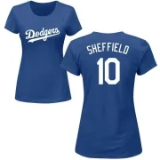 Gary Sheffield Women's Los Angeles Dodgers Name & Number T-Shirt - Royal