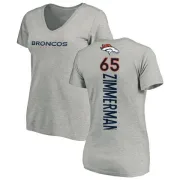 Gary Zimmerman Women's Denver Broncos Backer V-Neck T-Shirt - Ash