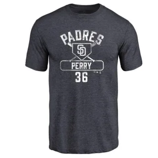 Gaylord Perry San Diego Padres Base Runner Tri-Blend T-Shirt - Navy