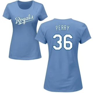 Gaylord Perry Women's Kansas City Royals Name & Number T-Shirt - Light Blue