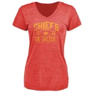 Gehrig Dieter Women's Kansas City Chiefs Flanker Tri-Blend T-Shirt - Red