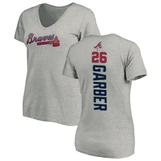 Gene Garber Women's Atlanta Braves Backer Slim Fit T-Shirt - Ash