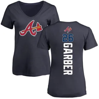 Gene Garber Women's Atlanta Braves Backer Slim Fit T-Shirt - Navy